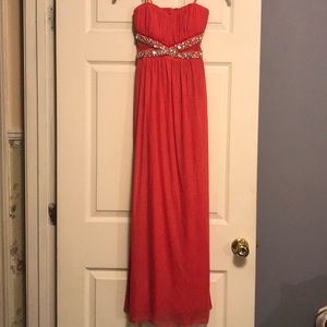 Hot pink formal dress